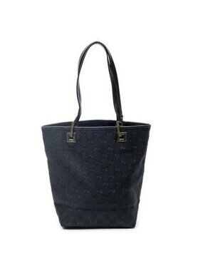 Gucci Small Bucket Tote Black GG Canvas